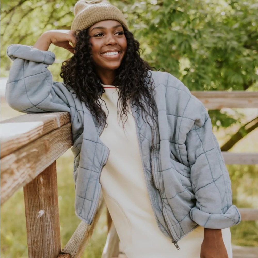 Free people Dolman Quilted Knit Jacket